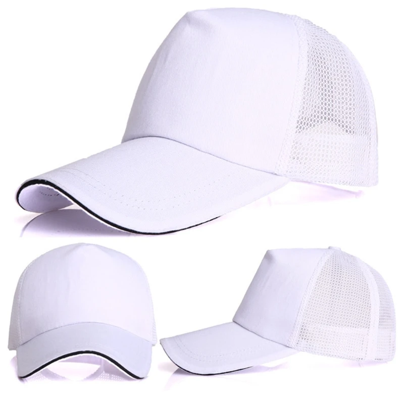 

Women Men Unisex Baseball Cap Trucker Hat Blank Curved Visor Adjustable Plain