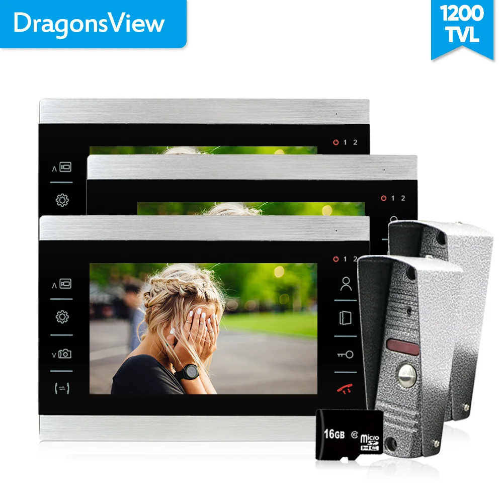 Dragonsview 7 Inch 1200tvl Video Door Phone Doorbell Camera System