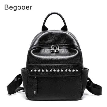 

2019 Natural 100% Real Genuine Cow Leather Women Backpack Ladies Travel Backpack Day Pack Girls Cowhide School Book Bag Mochila