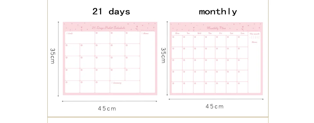 Domikee конфетный школьный настенный календарь планировщик времени бумажный блокнот Канцтовары: 21 дневный планировщик, ежемесячный планировщик, 100 дневный планировщик А4