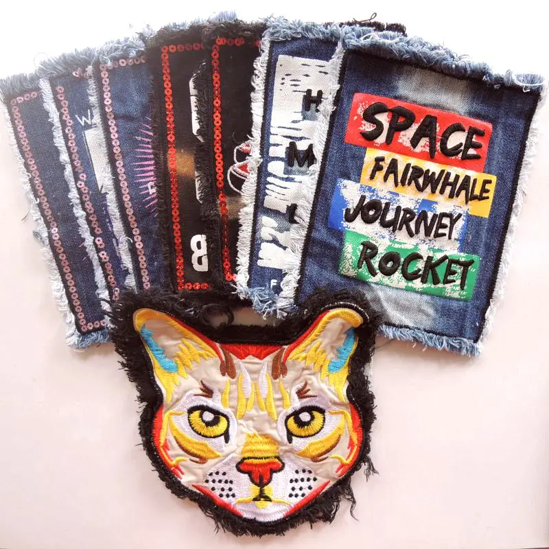 

Embroidered cloth stickers cartoon clothes patch patch hole large jeans knees elbow stickers fashion decorative decals