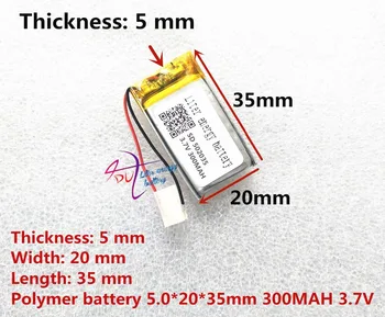 

Liter energy battery 3.7V polymer lithium battery 052035 502035 MP3 recording pen point reading pen special 300MAH
