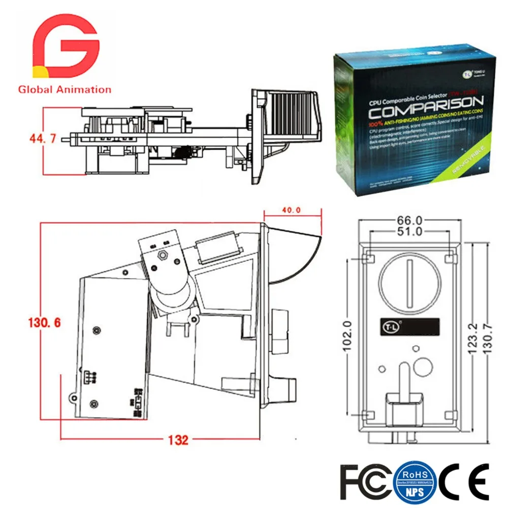 Аркадные части Расширенный процессор Высокая скорость вставки передний вход один Монетный селектор TW-930 акцептор монет, устройство для проверки монет, монета Мех