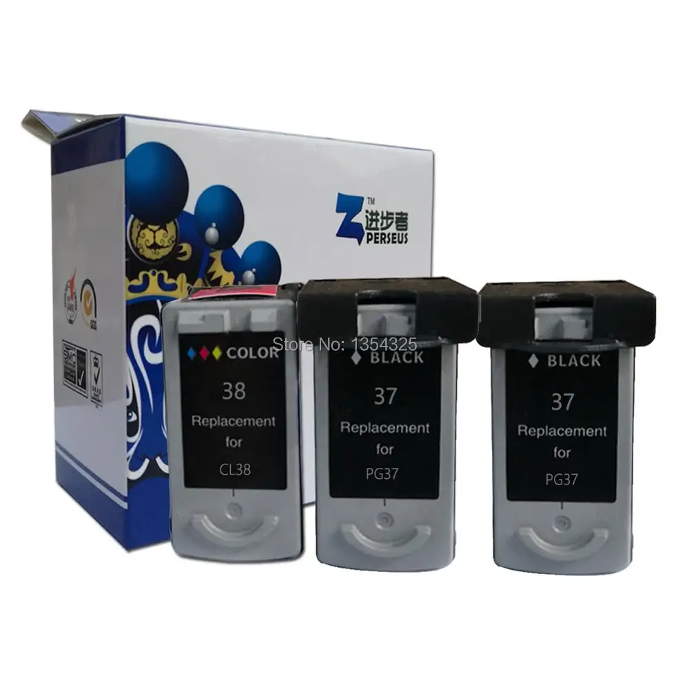 PERSEUS INK CARTRIDGE FOR CANON PG37 CL38 37 38 Multi(2 Black,1 Color)HIGH YIELD COMPATIBLE