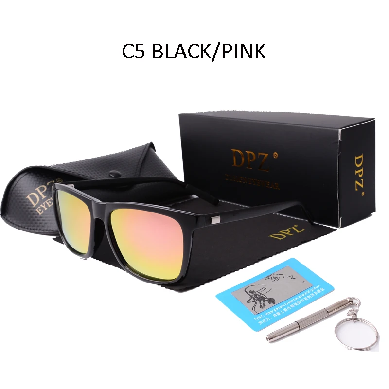 DPZ, поляризационные солнцезащитные очки, мужские, для вождения, квадратная черная оправа, солнцезащитные очки, мужские, солнцезащитные очки G15 для мужчин и женщин, Oculos Gafas - Цвет линз: 387 C5
