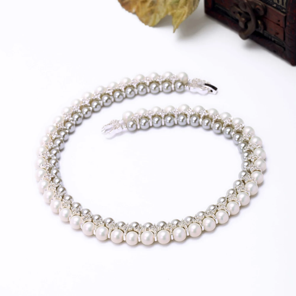 Благородное многослойное ожерелье s женский кулон 2015 новая мода двойной слой создан жемчуг колье ожерелье