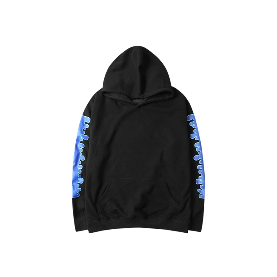 Oversize хип хоп Толстовки Для мужчин хлопок Повседневное длинные толстовки с