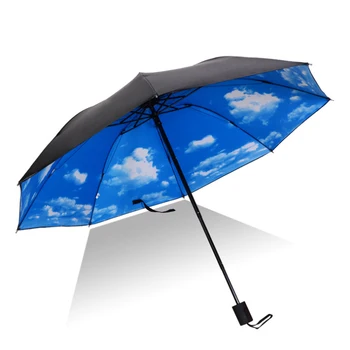 

Portable Anti-UV Sunny Rain Umbrella For for Women&Children 3 Folding Durable 8K Strong Kids Rainy Umbrellas Factory price