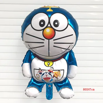 

20pcs/lot 80x47cm jingle cat foil balloon happy birthday party decoration Doraemon inflatable toy school party DIY supplies