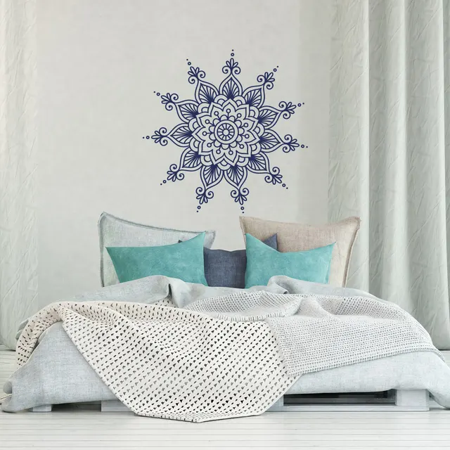 Cool Sneeuwvlok Patroon Mandala Bloem Silhouet Muurdecoraties ... Cool Sneeuwvlok Patroon Mandala Bloem Silhouet Muurdecoraties ...