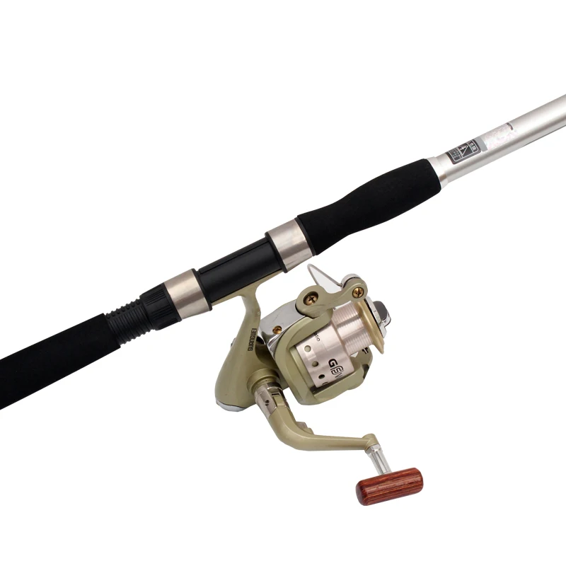  Telescopic Fishing Rod Super Hard Fishing Rod with a Metal Reel High Carbon Fishing Pole Sea and Ha