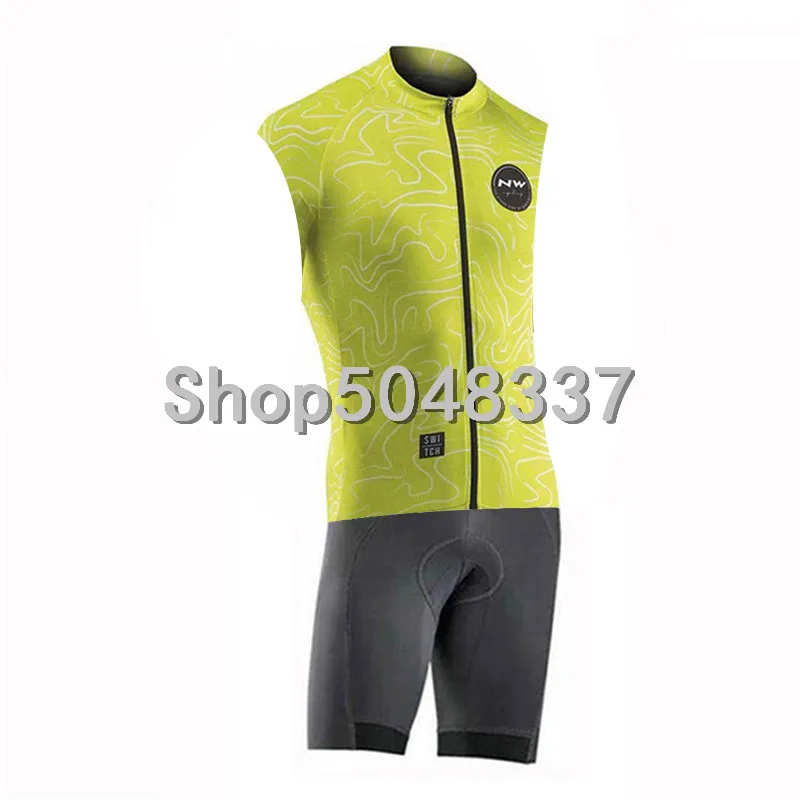 Nw Велоспорт Джерси Мужчины Pro триатлон, Велоспорт Skinsuit без рукавов цельный MTB дорожный велосипед Джерси Ropa Ciclismo