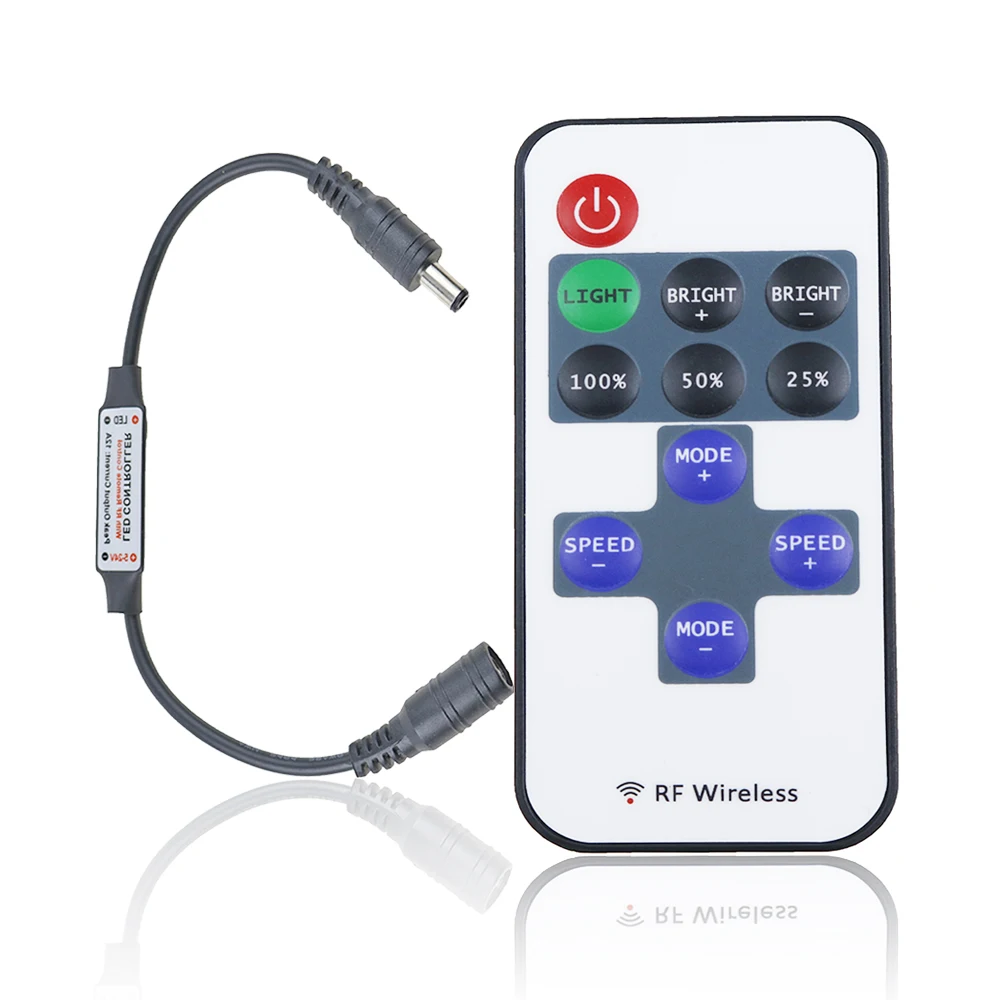 Беспроводной контроллер диммера для светодиодов 5 в пост. Тока 12 В 24 Тока|rf wireless|mini