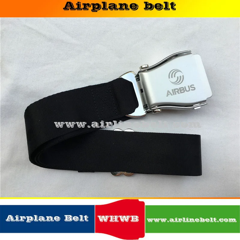 38mm width AIRBUS airplane seat belt buckle nylon belt men's jeans belt with Packing box