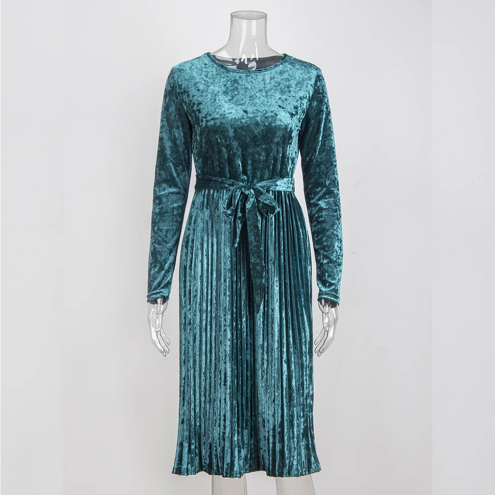 2019 Топ Мода полиэстер сплошной полный обычный Vadim Vestido Longo размера плюс Весна