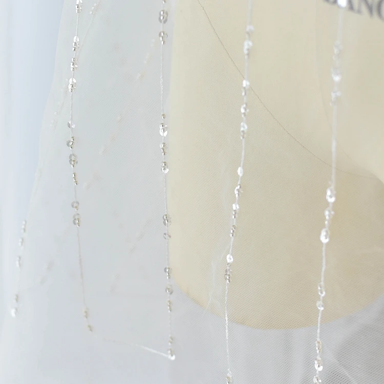 sequins lace fabrics for wedding dress 6