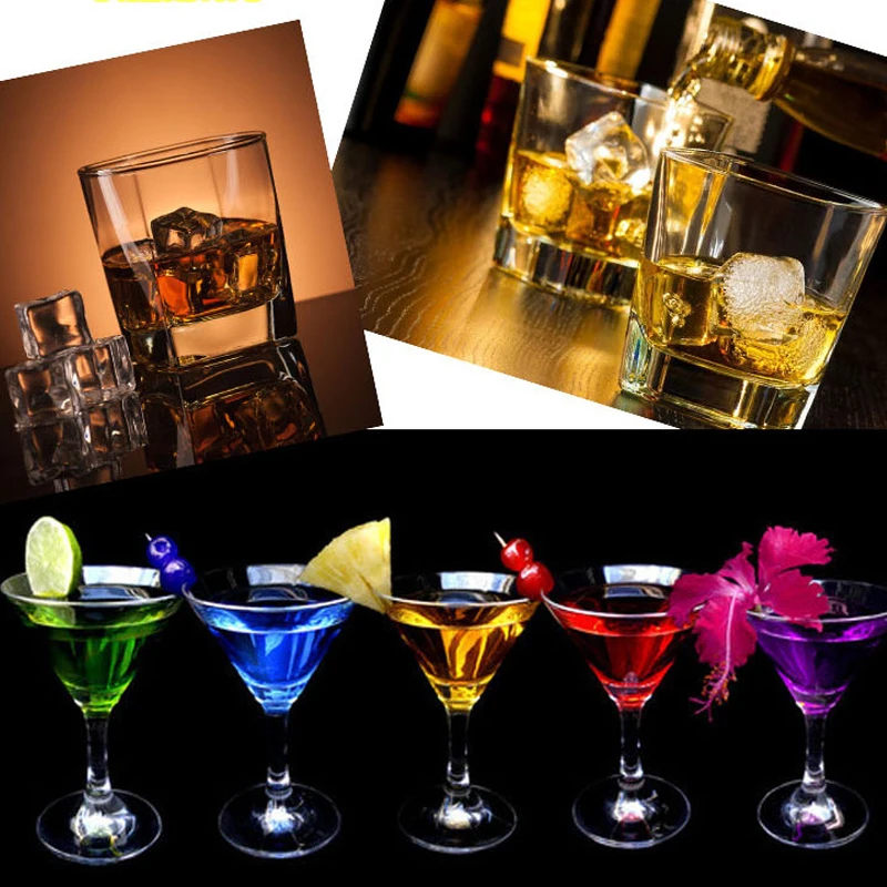 Cocktail Shaker Stainless Steel Bar Tools 13-Piece Bartender Kit With Stand and Recipes Booklet Reusable Ice Cubes