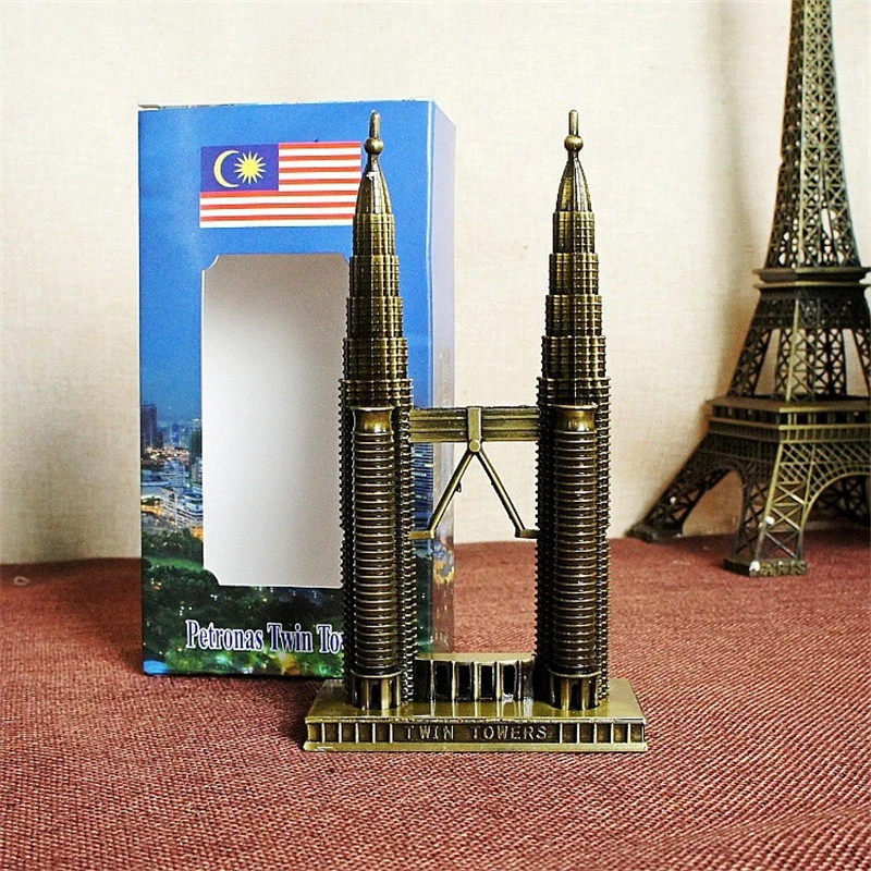 3D Metal Model Building Architecture Kuala Lumpur Petronas Twin Towers