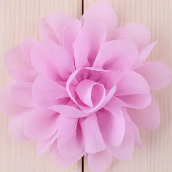 

1000pcs/lot 7CM DIY Mini Chiffon Flower Headwear accessories 16 Color In Stock