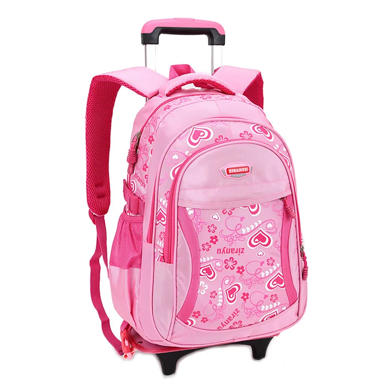 

Children School Bags Grils Trolley Backpack Wheels Bag Student Detachable Rolling Backpacks schoolbags Women travel bag Mochila