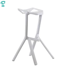 95194 Barneo N-228 пластиковый кухонный высокий барный стул белый металлический каркас мебель для кухни дизайнерский стул барный для высокой барной стойки стул для современной кухни по России