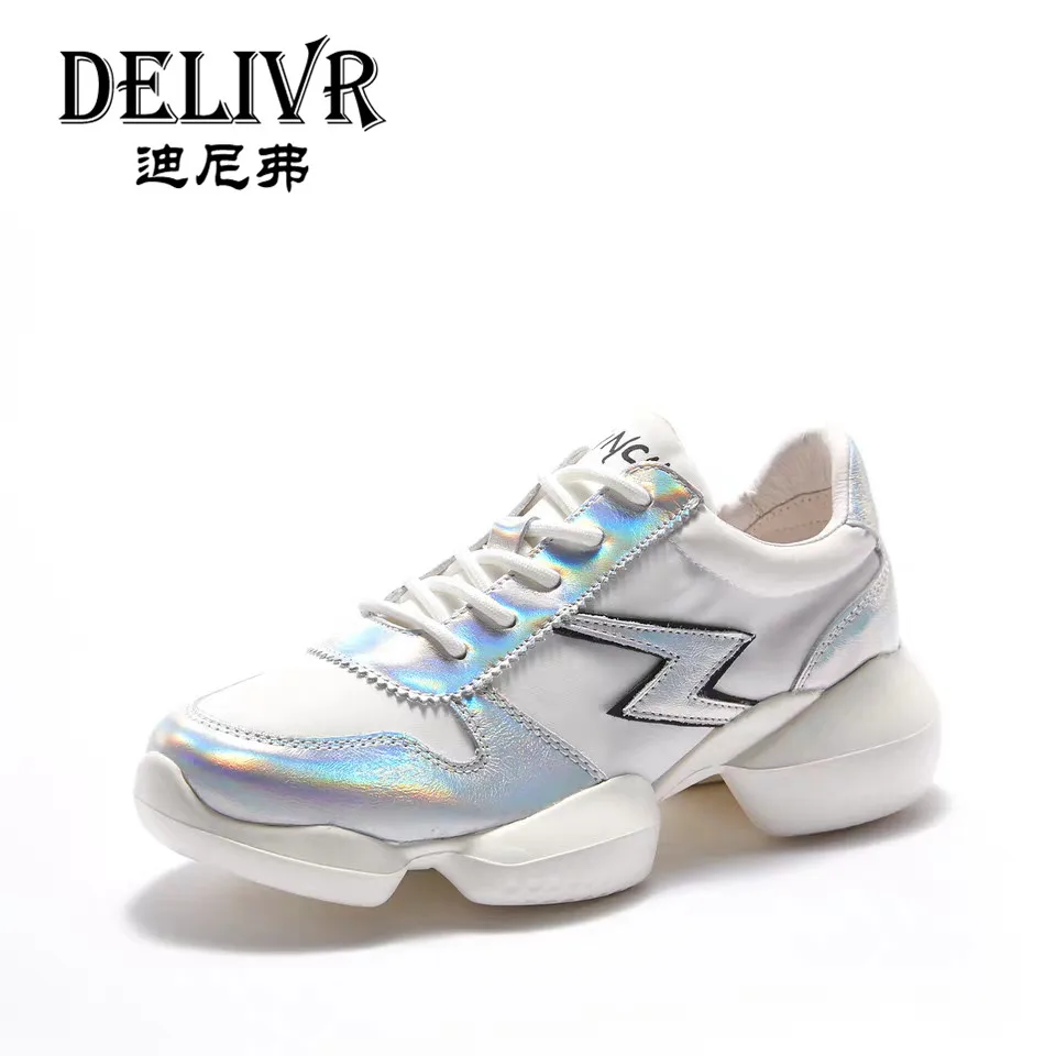 

Delivr Fashion Platform Vulcanized Shoes Ladies Thick Sole Dad Shoes Womens Tenis Feminino Luxury Ladies Sneakers Casual 2019