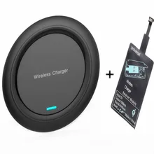 Универсальный Qi беспроводной ресивер зарядных устройств комплект для iPhone X/8 беспроводной зарядный коврик для samsung Galaxy S9/S9+ S8 Note 8