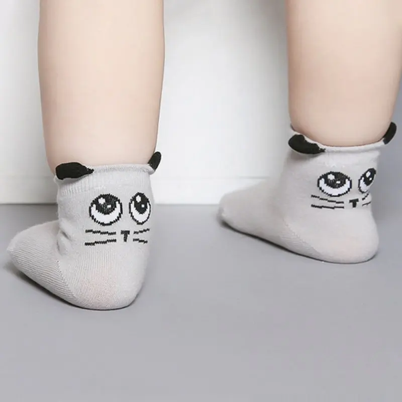 1 пара милых Хлопковых Носков унисекс с рисунком для маленьких мальчиков и девочек милые детские Нескользящие носки meias infantil