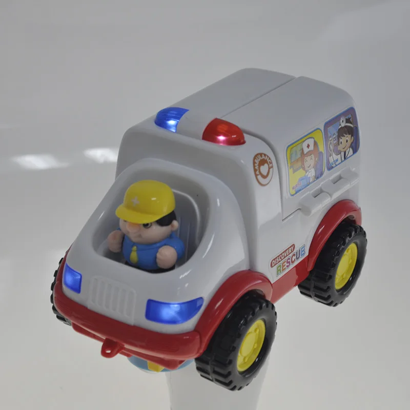 0-3 Years Old Baby Learning&educational Ambulance Toy Car Styling Doctor Emergency Model with Light and Music Electric Car kid