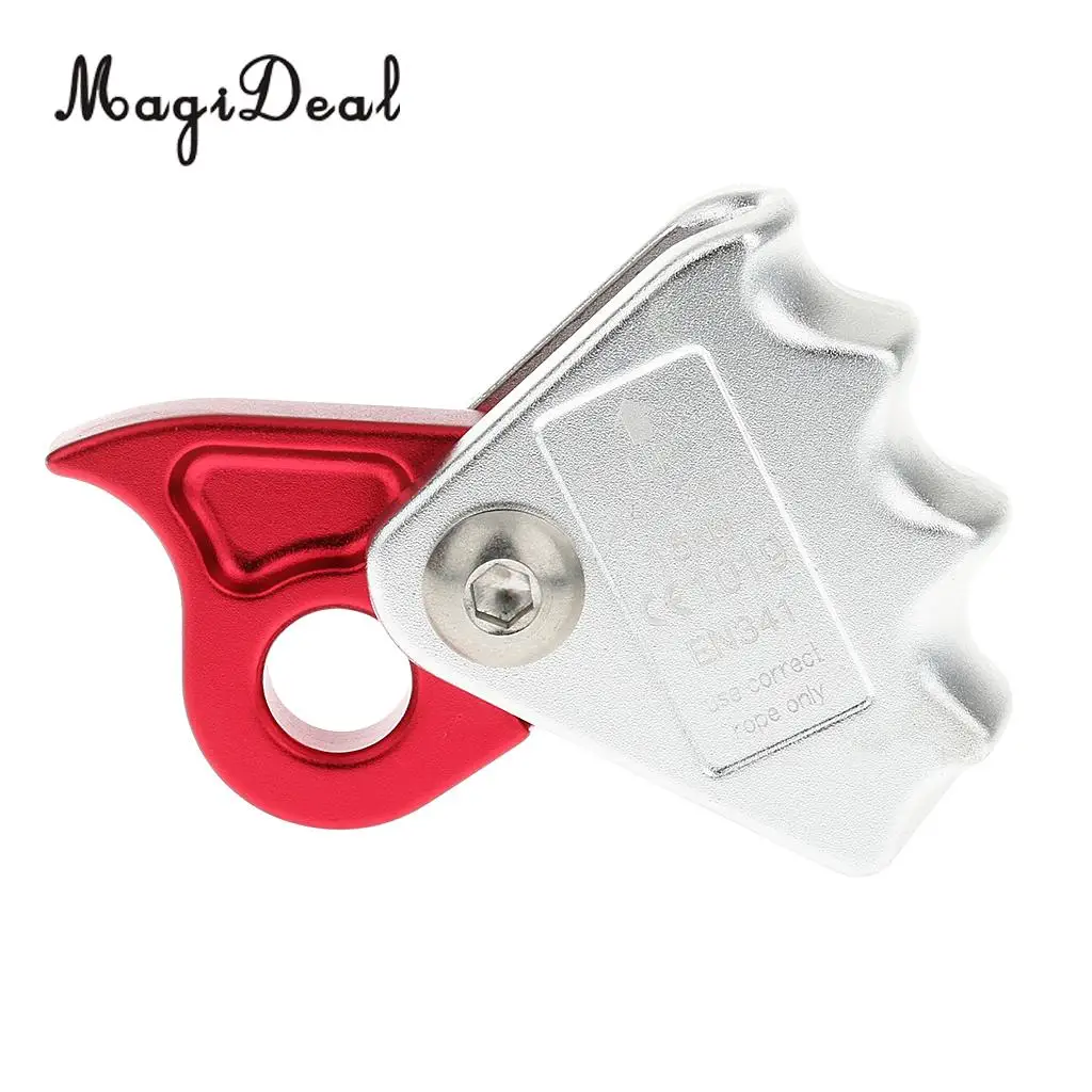 MagiDeal 15KN Outdoor Aluminum Alloy Safety Climbing Mountaineering Tree Carving Rope Grab Protecta Accessory for 9mm-12mm Rope