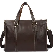 Nesitu винтажный кофейный Коричневый мужской портфель из натуральной кожи воловья сумка-мессенджер 14 ''сумка для ноутбука сумки на плечо# M8083