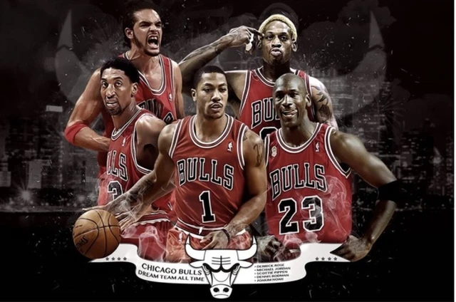 Chicago Bulls SET Posters: Scottie Pippen Dennis Rodman & 