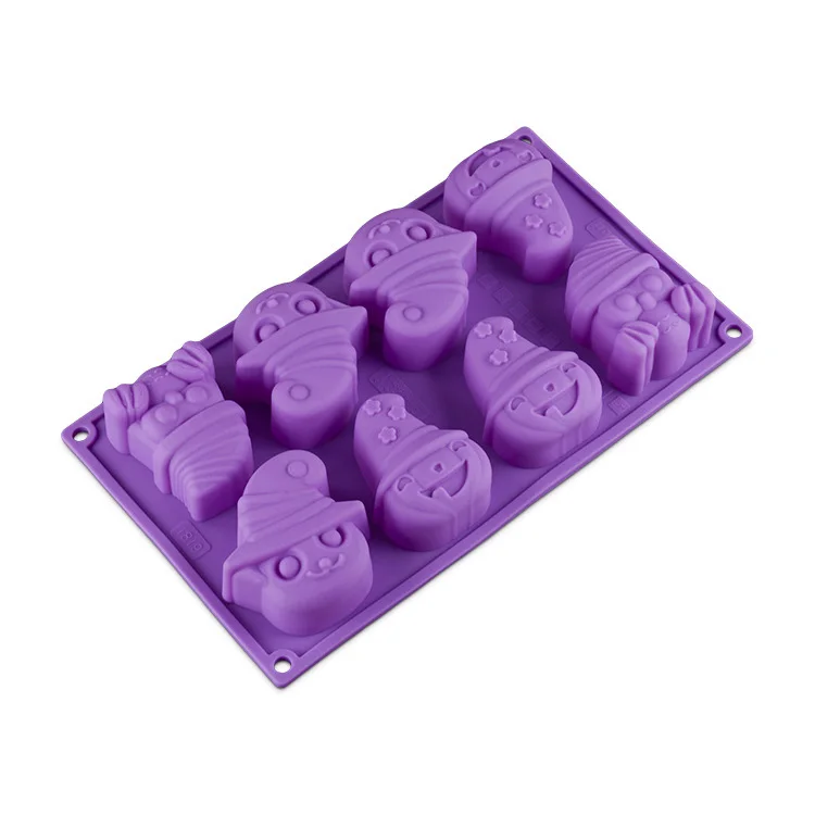 8 grid Halloween mold silicone chocolate mould confeitaria fondant mold
