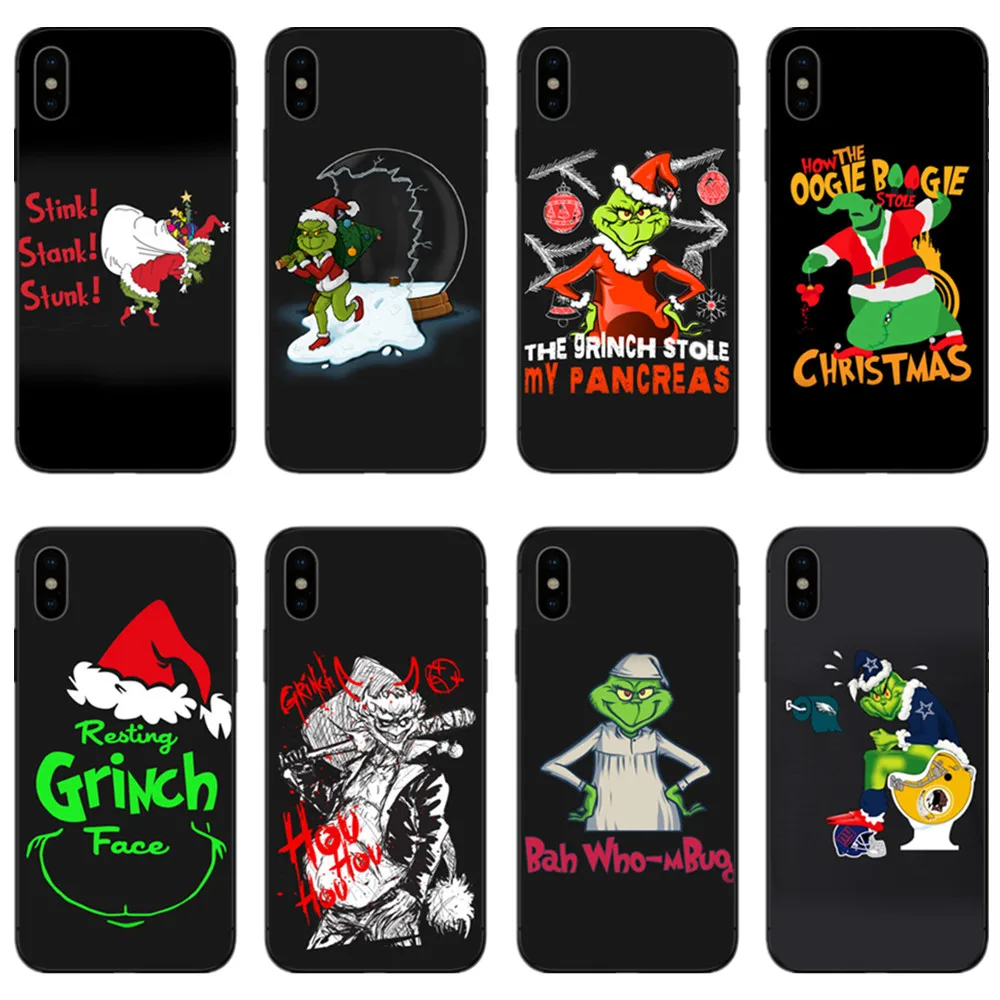 How Green ofMonster Grinch Stole Рождественский мягкий чехол для телефона iPhone X XS MAX 6 6S 7 7plus 8 8Plus 5