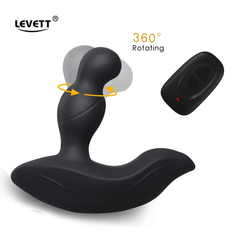  Levett Louis 3 Mode Tickling Male Prostate Massager 360 Degree Rotation Remote Control Anal Butt Pl