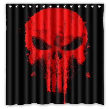 

New Blood Skull Waterproof Shower Curtain Eco-friendly Washable Bath Curtains With Rings Home Decor Drop Shipping