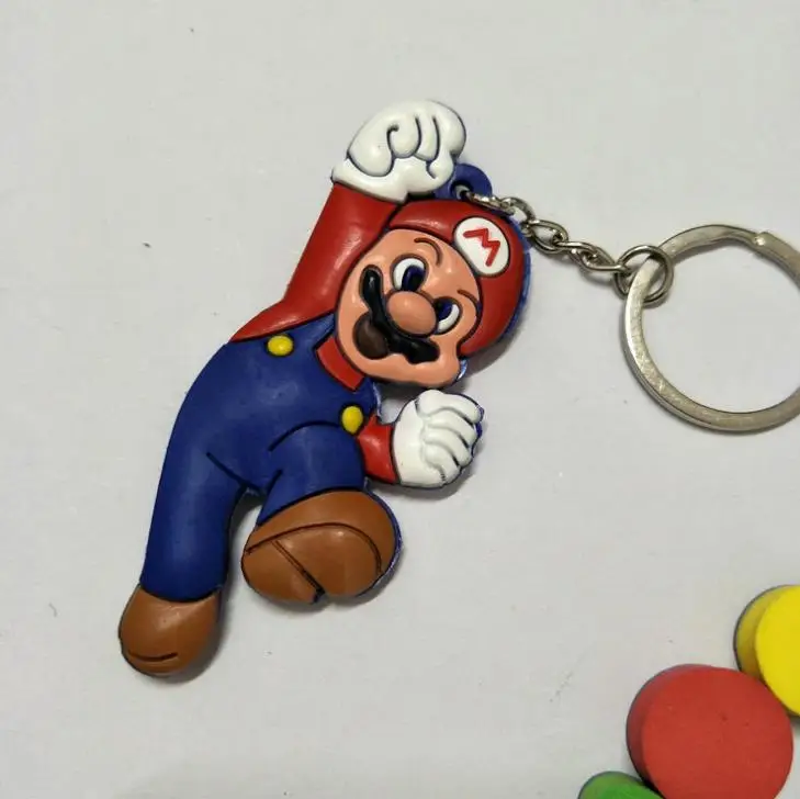 1 Pcs Cartoon Anime Super Mario Bros Mushroom PVC Keychain Pendant Keyring Key Chains Toys Figures Kids Gifts 1 Pcs Cartoon Anime Super Mario Bros Mushroom PVC Keychain Pendant Keyring Key Chains Toys Figures Kids Gifts
