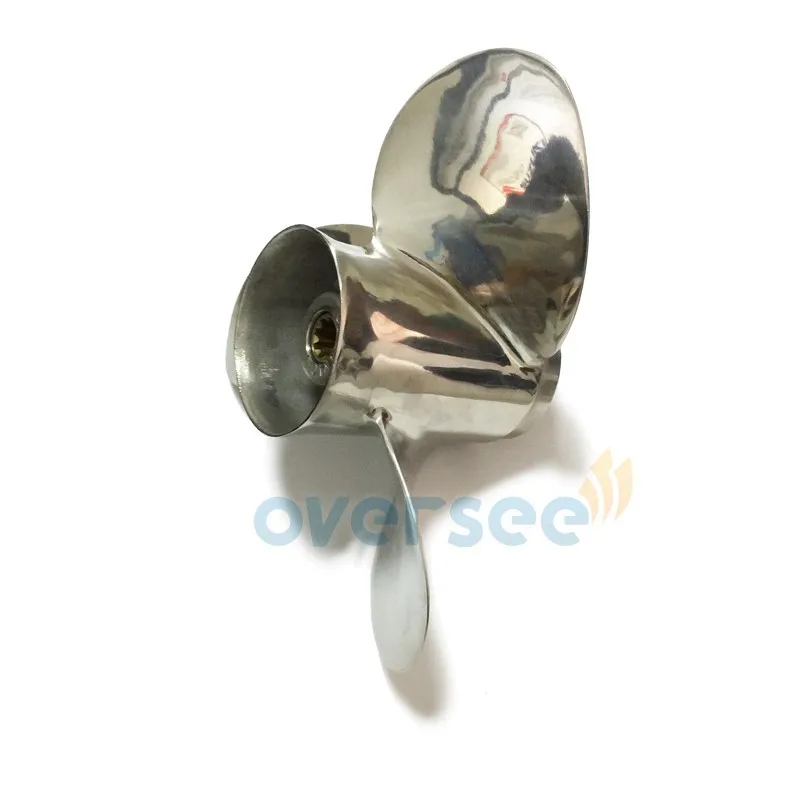 OVERSEE 9-1/4x11 Stainless Steel Propeller 11 Pitch For 9.9HP 15HP 63V 6B4 Model Yamaha Outboard Motors 