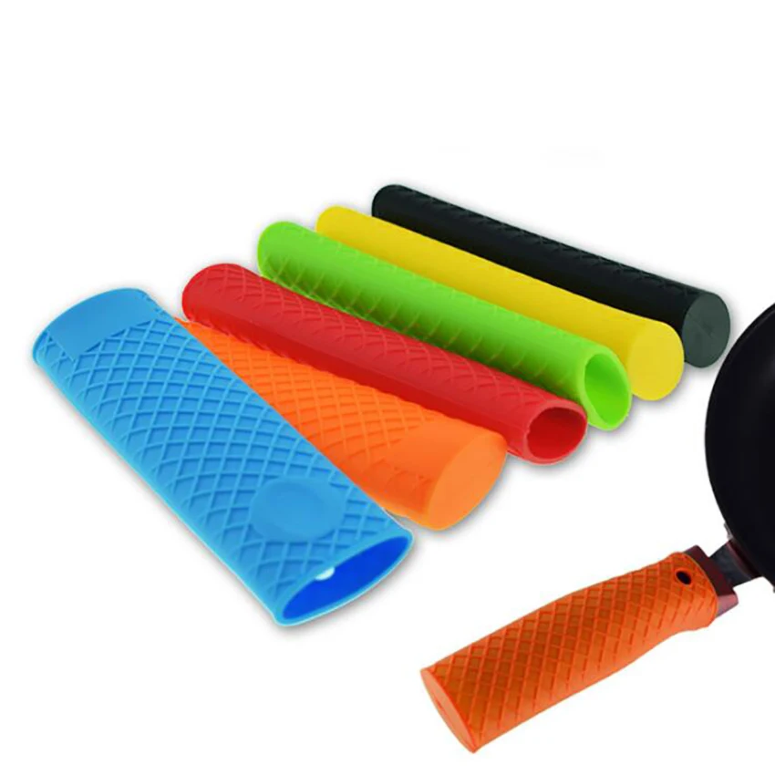 

Silicone Hot Handle Holder with Anti-slip Grid Heat Protecting Silicone Handle Cover for Cast Iron Skillets, Pans & Griddles