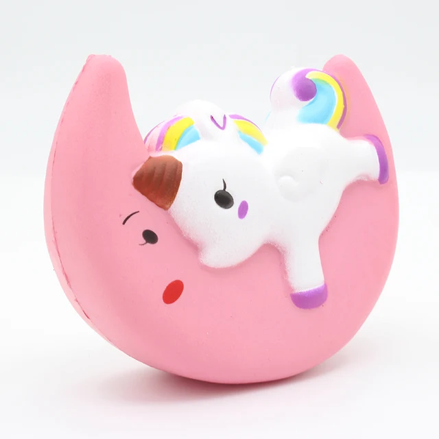 New Squishy Toy Simulation Moon Unicorn Shape Slow Rebound PU Decompression Toy Squishy Slow Rising Anti Stress Reliever Toy 2