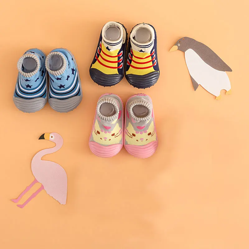 Детские короткие носки для маленьких девочек, детские носки для мальчиков, хлопковые Дышащие носки для новорожденных, нескользящая детская обувь