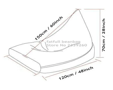 Чехол только без наполнителя-наружный бобовый мешок с задней опорой, треугольной формы
