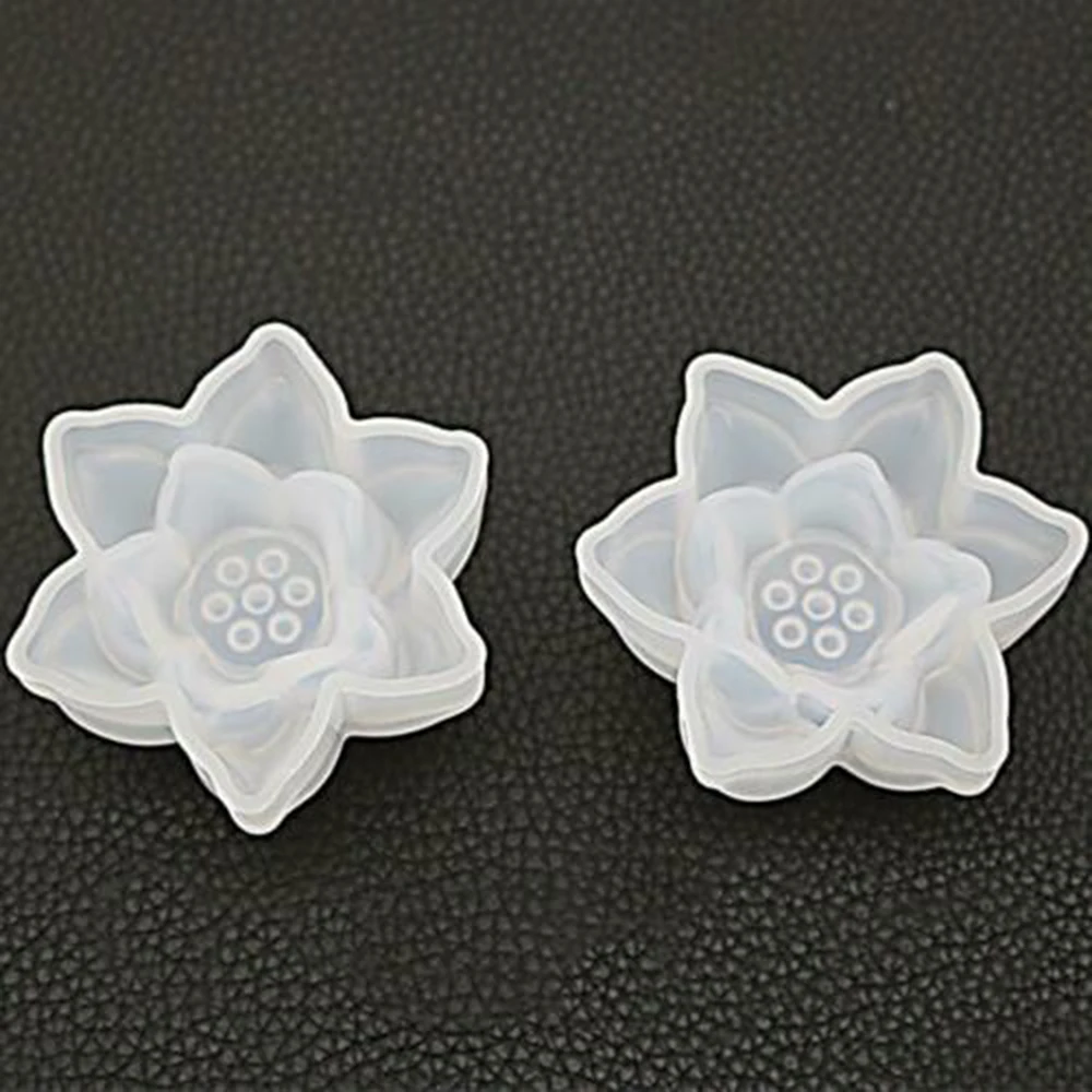 

Transparent Silicone Clay Mould Dried Flower Resin Decorative Craft DIY 3D Lotus Mold Epoxy Resin Molds For Jewelry