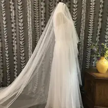 Мягкая вуаль_ 10" W X 120" L_ белый/слоновая кость без гребня