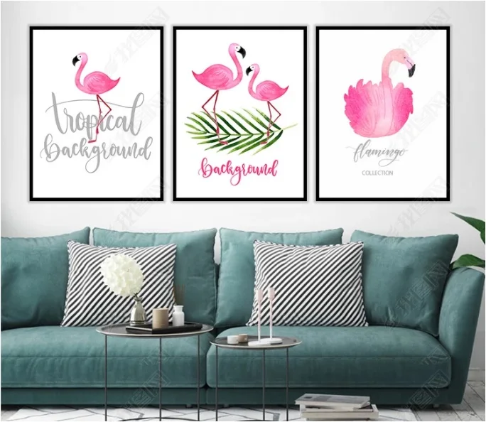 Nordic Simple Flamingo Decorative Poster Print Modular Wall Paintings For Living Room Art Home Decor No Framed | Дом и сад