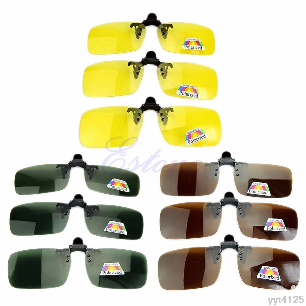 Driving Night Vision Clip-on Flip-up Lens Sunglasses Glasses Cool Eyewear HOT VR