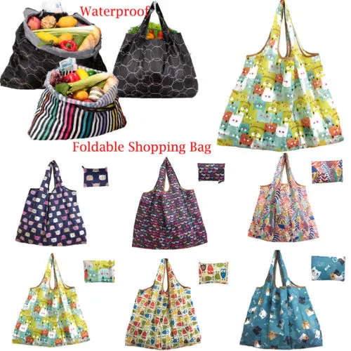 

Foldable storage Bag Reusable Tote Bags Grocery Handbag Large Capacity Shoppers