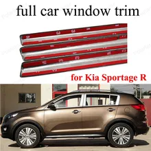 For K-ia Sportage R Sill Strip with column Exterior Car Accessories Stainless Steel full Window Trim Car Styling