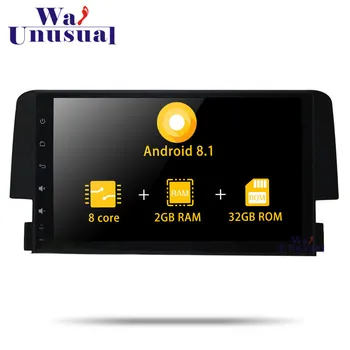 

2 din Autoradio 9''Octa Core Android 8.1 Car Video Multimedia Player For Honda Civic 2016 Car GPS Navigation With BT WIFI NO DVD