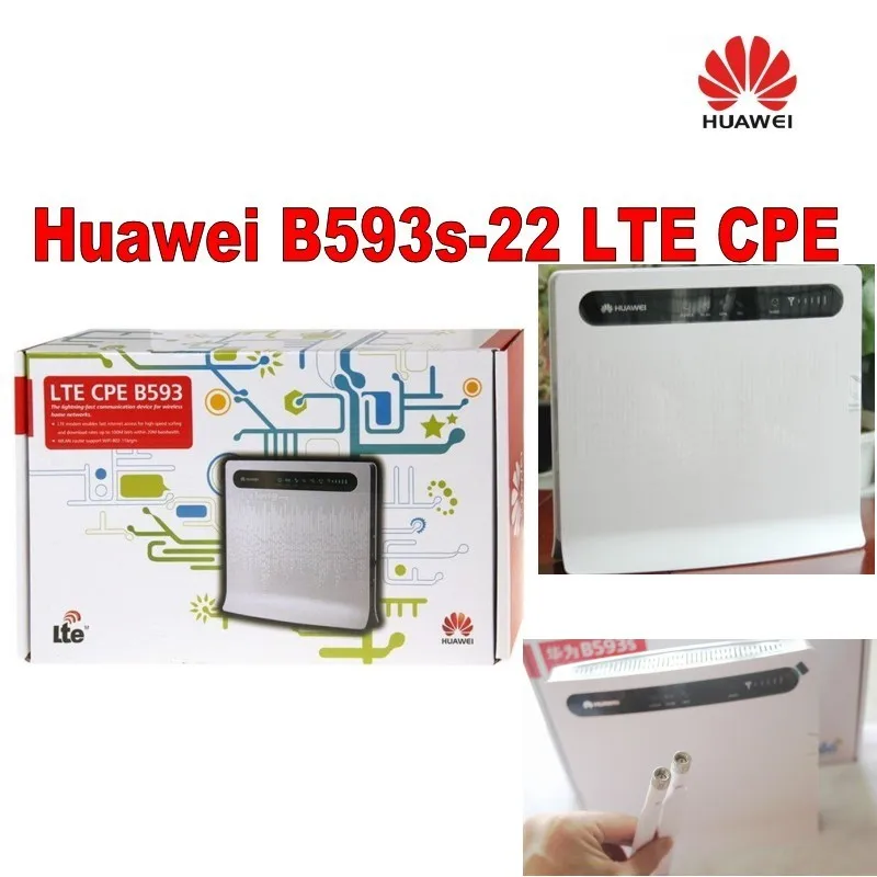 Лот из 10 штук huawei B593s-22 4G LTE WLAN маршрутизатор 100 Мбит/с WiFi маршрутизатор Поддержка 32 пользователей+ пара B593 антенны